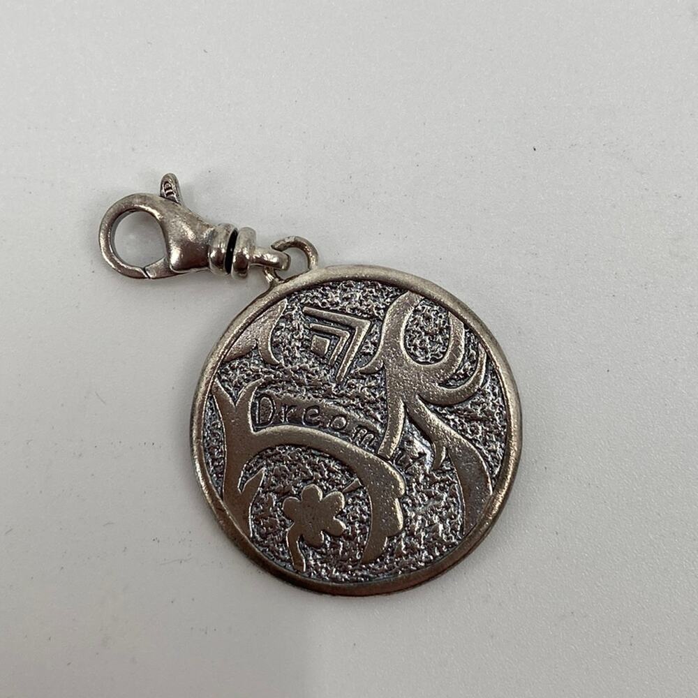 Silpada 925 sterling silver Dream It reversible disc charm pendant